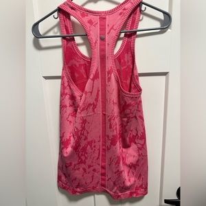 Lululemon Pink Heathered Bon Bon Swiftly Tech Racerback Tank Top Size 6